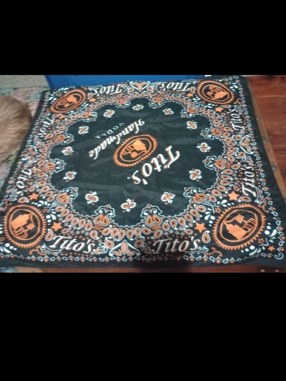 Black and Orange Titos Bandana